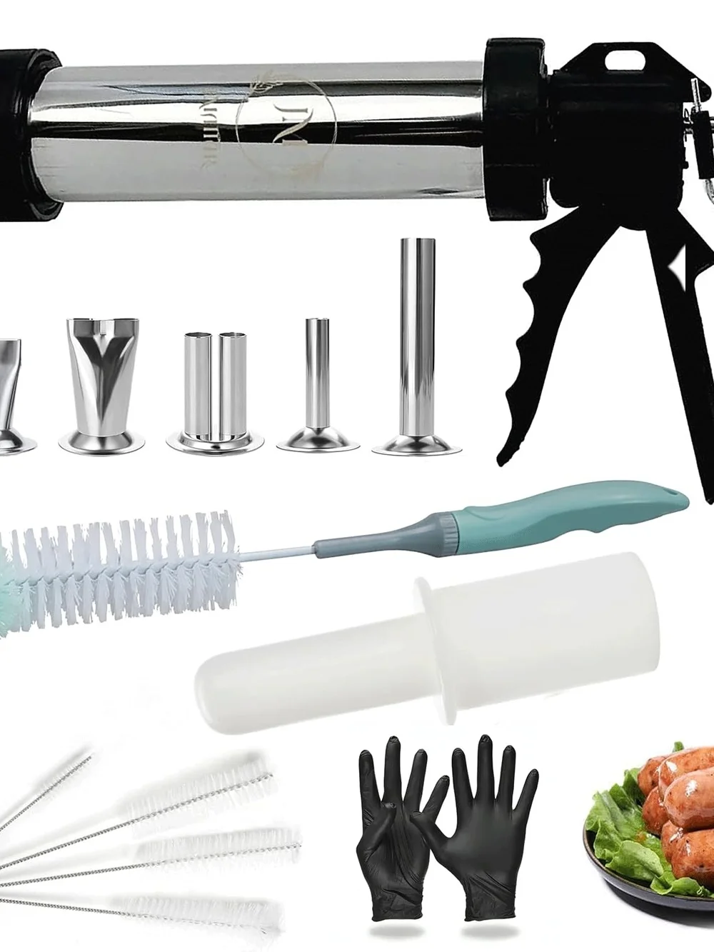JMATTAR Professional Beef Jerky Stainless Steel Gun Kit